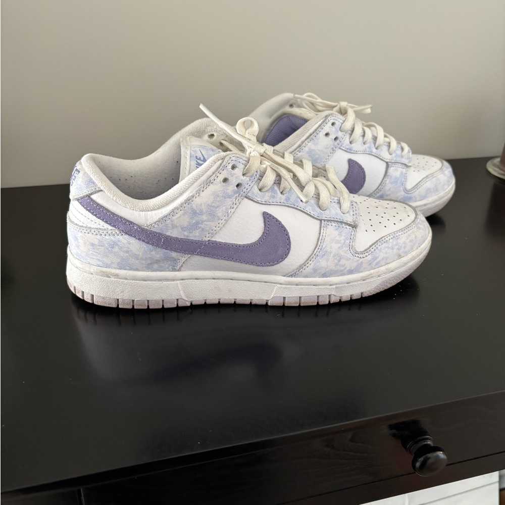 Nike Dunks Sneakers in White and Lavender